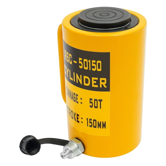 Toolven Telescopic Hydraulic Cylinder Jack Single Acting Solid Ram 50 ton 953cc