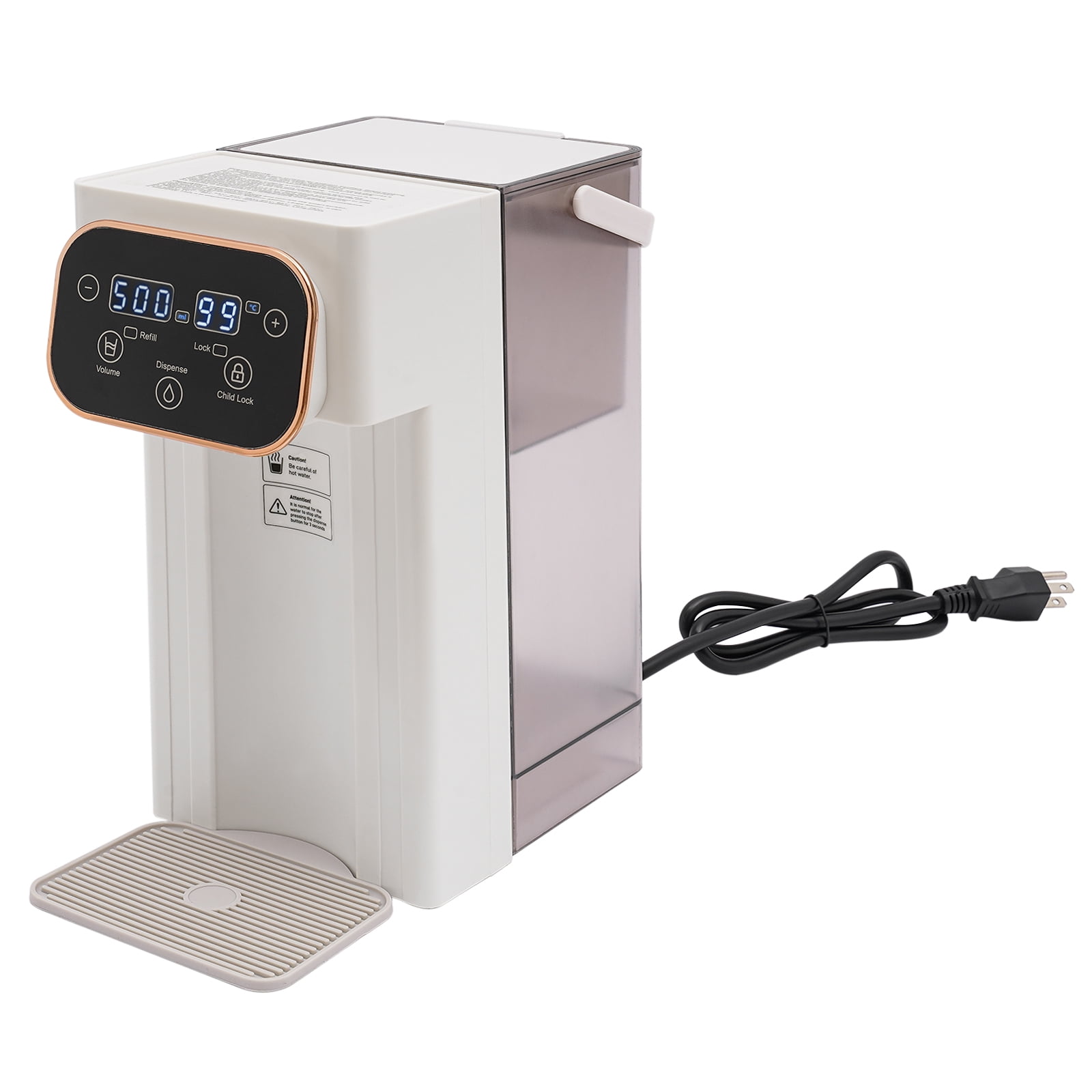 Toolven Water Cooler with 1500W Instant Heating, Child Safety Lock, Large Capacity Tank, LCD Operation Panel, Fast Hot Water Dispensing