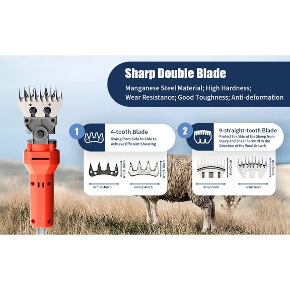 Toolven Wool Clipper Shears Cutter Electric Flexible Shaft Sheep Goat Shearing Machine