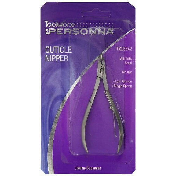Toolworx Precision Cut Single Spring Cuticle Nipper, 0.5 Inch