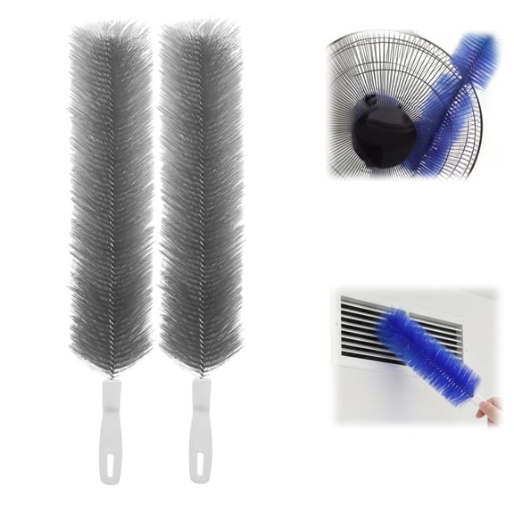 Toolye Microfiber Brush, Retractable Dust Brush Gap Mop with Bendable Head, Reusable Washable Duster for Electric Fans, Air Conditioners, Curtains, Car Vents and Home