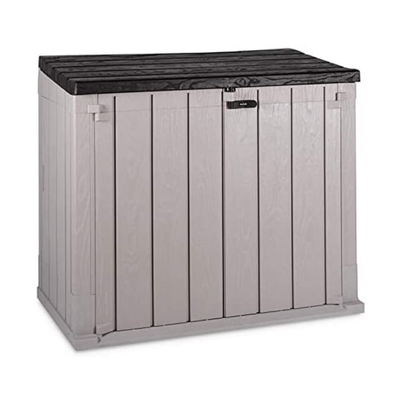 Toomax Stora Way All Weather XL 7' x 3.5' Storage Shed Cabinet, Taupe