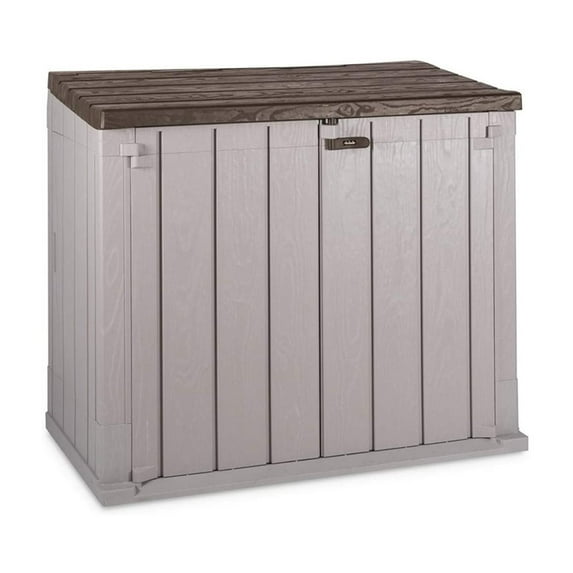 Toomax Stora Way All Weather XL 7' x 3.5' Storage Shed Cabinet, Taupe