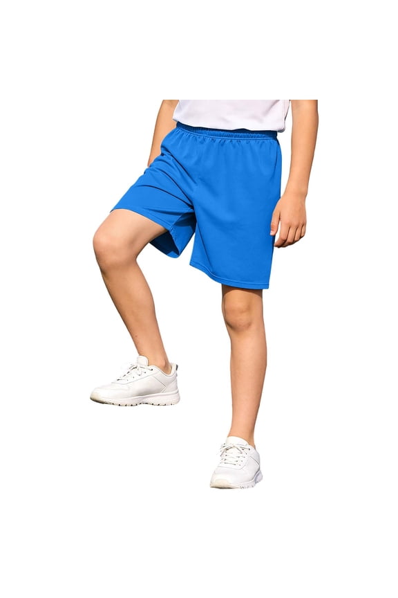B-oys Athletic Shorts with Pockets, Quick-Dry Mesh Basketball & Soccer Shorts for K-ids Ages 5-13, Lightweight Performance Training Shorts for Running & Gym