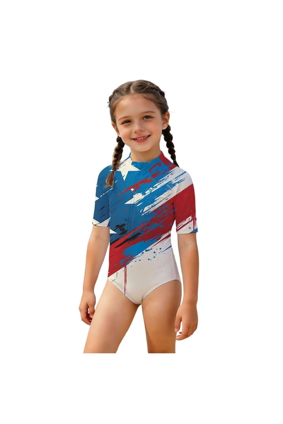 Gi_rls Bikini Two-Piece Swimsuits Patriotic 4th of July Bathing Suit UPF 50+