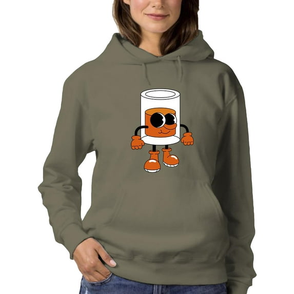 Toon Style Glass W Beverage Hoodie Women -Image by Shutterstock, Female 4X-Large