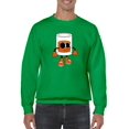 thumbnail image 1 of Toon Style Glass W Beverage Sweatshirt Men -Image by Shutterstock, Male Large, 1 of 4