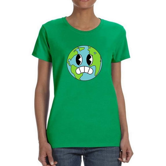 Toon Style Worried World T-Shirt Women -Image by Shutterstock, Female Small