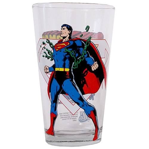 Toon Tumbler: SUPERMAN (DC) 16 Ounce pint glass