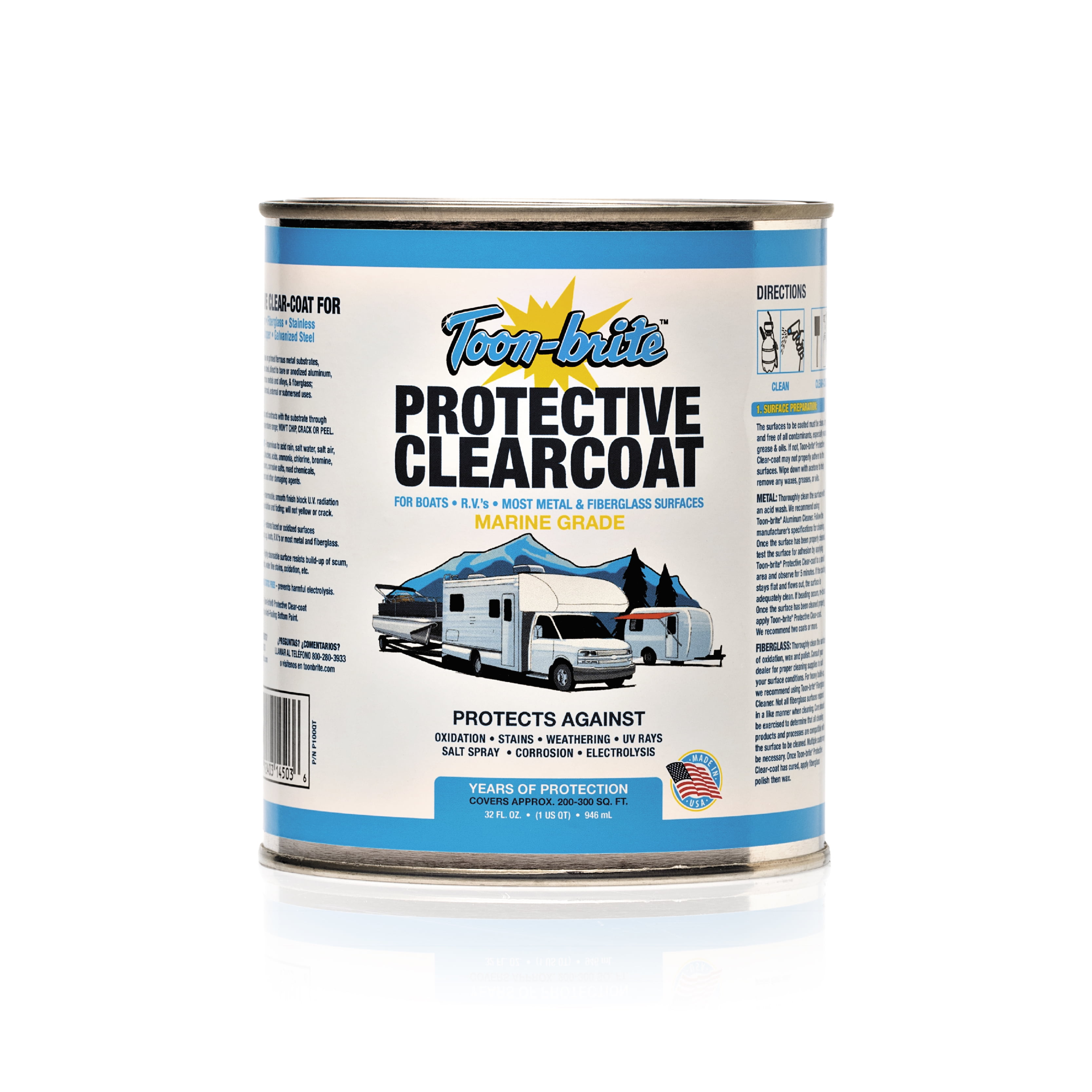 Moeller Marine Engine Clear Coat - High Gloss Lacquer - 12 oz. - 025519