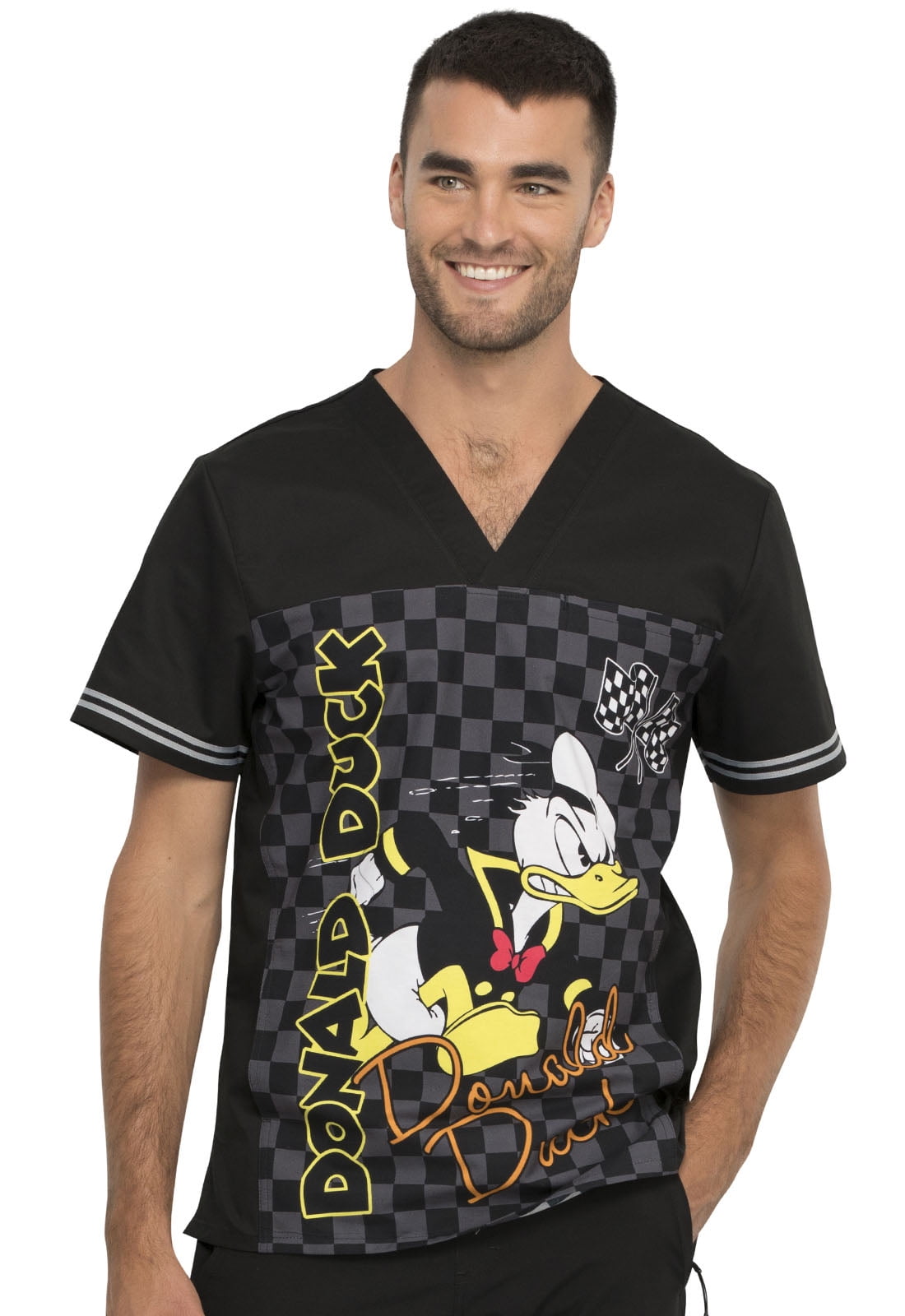 Tooniforms Disney Men's V-Neck Medical Scrub Top TF702