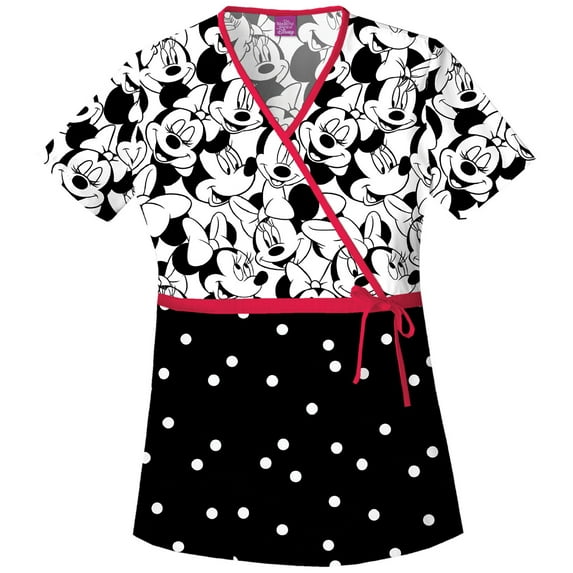 Tooniforms Disney Mock Wrap Women Medical Scrub Top 6625C