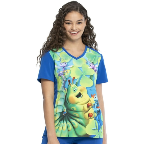 Tooniforms Disney V-Neck Female Medical Scrub Top TF637