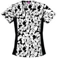 thumbnail image 1 of Tooniforms Disney V-Neck Knit Panel Women Medical Scrub Top 6875C, 1 of 2