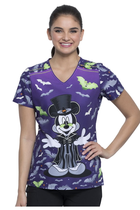 Halloween V-Neck Women Medical Scrub Top TF629