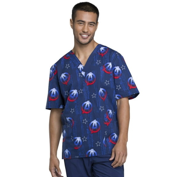 Tooniforms Men Scrubs Top, V-Neck, TF606, M, A For Avengers