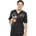 thumbnail image 1 of Tooniforms Men Scrubs Top, V-Neck, TF606XB6, M, Taz-O-Lantern, 1 of 5