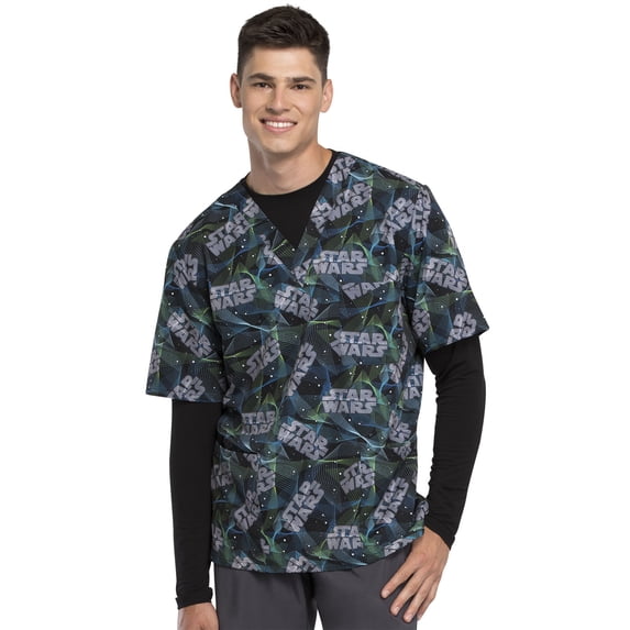 Tooniforms Men Scrubs Top, V-Neck, TF701, M, Laser Tag