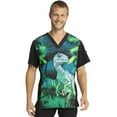 thumbnail image 1 of Tooniforms Scrubs Top For Men V-Neck Plus Size TF708, 2XL, Jungle Nights, 1 of 7