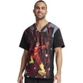 thumbnail image 1 of Tooniforms Scrubs Top For Men V-Neck TF700, L, Fast As Lightning, 1 of 7