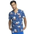 thumbnail image 1 of Tooniforms Scrubs Top For Men  Women V-Neck TF687, L, Bring The Thunder, 1 of 4