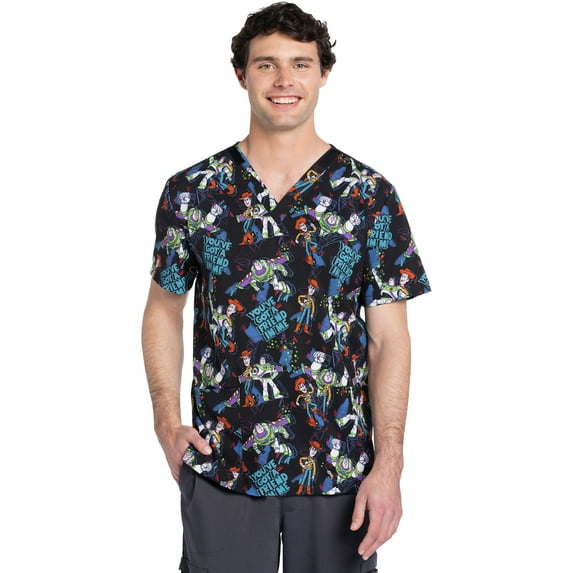 Tooniforms Scrubs Top For Unisex V-Neck Print TF728
