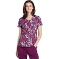 thumbnail image 1 of Tooniforms Scrubs Top For Women Rounded Print V-Neck TF786, 1 of 4