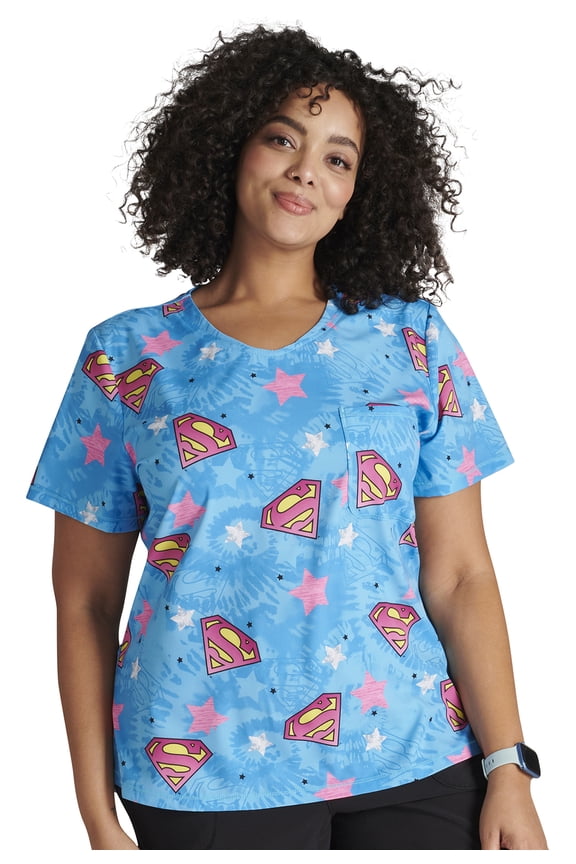 Scrubs Top For Women Rounded V-Neck TF786