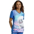 thumbnail image 1 of Tooniforms Scrubs Top For Women V-Neck Print TF627, 1 of 7