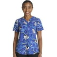 thumbnail image 1 of Tooniforms Scrubs Top For Women V-Neck Print TF736, 1 of 7