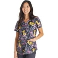 thumbnail image 1 of Tooniforms Scrubs Top For Women V-Neck Print TF737, 1 of 7