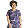 thumbnail image 1 of Tooniforms Scrubs Top For Women V-Neck Print TF737, 1 of 7