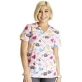 thumbnail image 1 of Tooniforms Scrubs Top For Women V-Neck Print TF738, 1 of 7