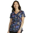 thumbnail image 1 of Tooniforms Scrubs Top For Women V-Neck Print TF756, 1 of 7