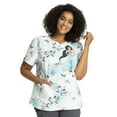 thumbnail image 1 of Tooniforms Scrubs Top For Women V-Neck Print TF761, L, Lotus Garden, 1 of 6