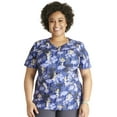 thumbnail image 1 of Tooniforms Scrubs Top For Women V-Neck Print TF761, 1 of 7