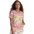thumbnail image 1 of Tooniforms Scrubs Top For Women V-Neck Print TF761, 1 of 6