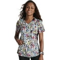 thumbnail image 1 of Tooniforms Scrubs Top For Women V-Neck Print TF764, 1 of 6