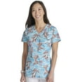 thumbnail image 1 of Tooniforms Scrubs Top For Women V-Neck Print TF776, 1 of 7
