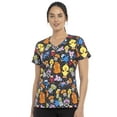 thumbnail image 1 of Tooniforms Scrubs Top For Women V-Neck Print TF614, 1 of 7