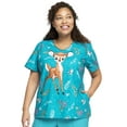 thumbnail image 1 of Tooniforms Scrubs Top For Women V-Neck Print TF626, 1 of 7