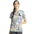 thumbnail image 1 of Tooniforms Scrubs Top For Women V-Neck TF738, L, Boogie Bear, 1 of 6