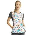 thumbnail image 1 of Tooniforms Scrubs Top For Women V-Neck TF749, XL, Pokemon Party, 1 of 7
