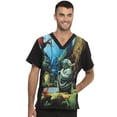 thumbnail image 1 of Tooniforms Scrubs Top for Men V-Neck Plus Size TF708, 2XL, Jedi Master I Am, 1 of 7