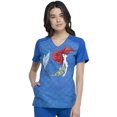 thumbnail image 1 of Tooniforms Scrubs Top for Women V-Neck Plus Size TF630, 2XL, Mermaid Life, 1 of 7