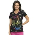 thumbnail image 1 of Tooniforms Scrubs Top For Women V-Neck Print TF626, 1 of 7