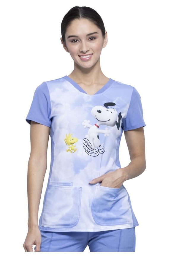 Shaped V-Neck Women Medical Scrub Top TF721