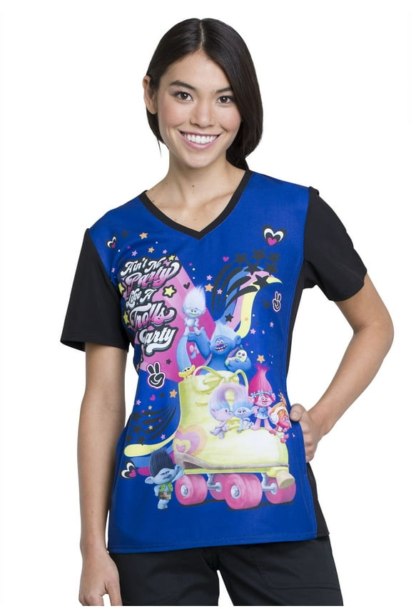 V-Neck Women Medical Scrub Top TF627