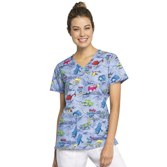 Tooniforms V-Neck Women Medical Scrub Top TF638
