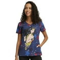 thumbnail image 1 of Tooniforms Women Scrubs Top V-Neck Print TF626, 1 of 7